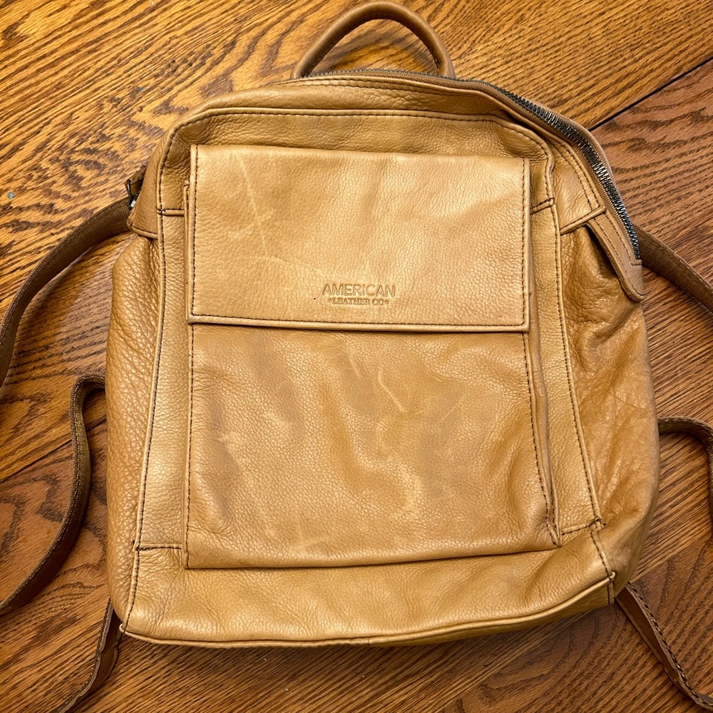 American Leather Backpack Purse
